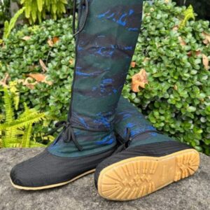 รองเท้านินจา CS SHOES พื้นยางแก้วยาว ซิปหน้า รุ่น TH1002 รองเท้าบูทหุ้มเข่า