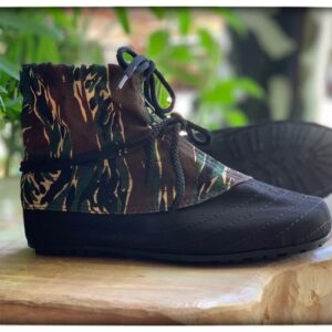 รองเท้านินจาหุ้มข้อสั้น CS-SHOES TH3001 พื้นยางดำ ซิปหน้า